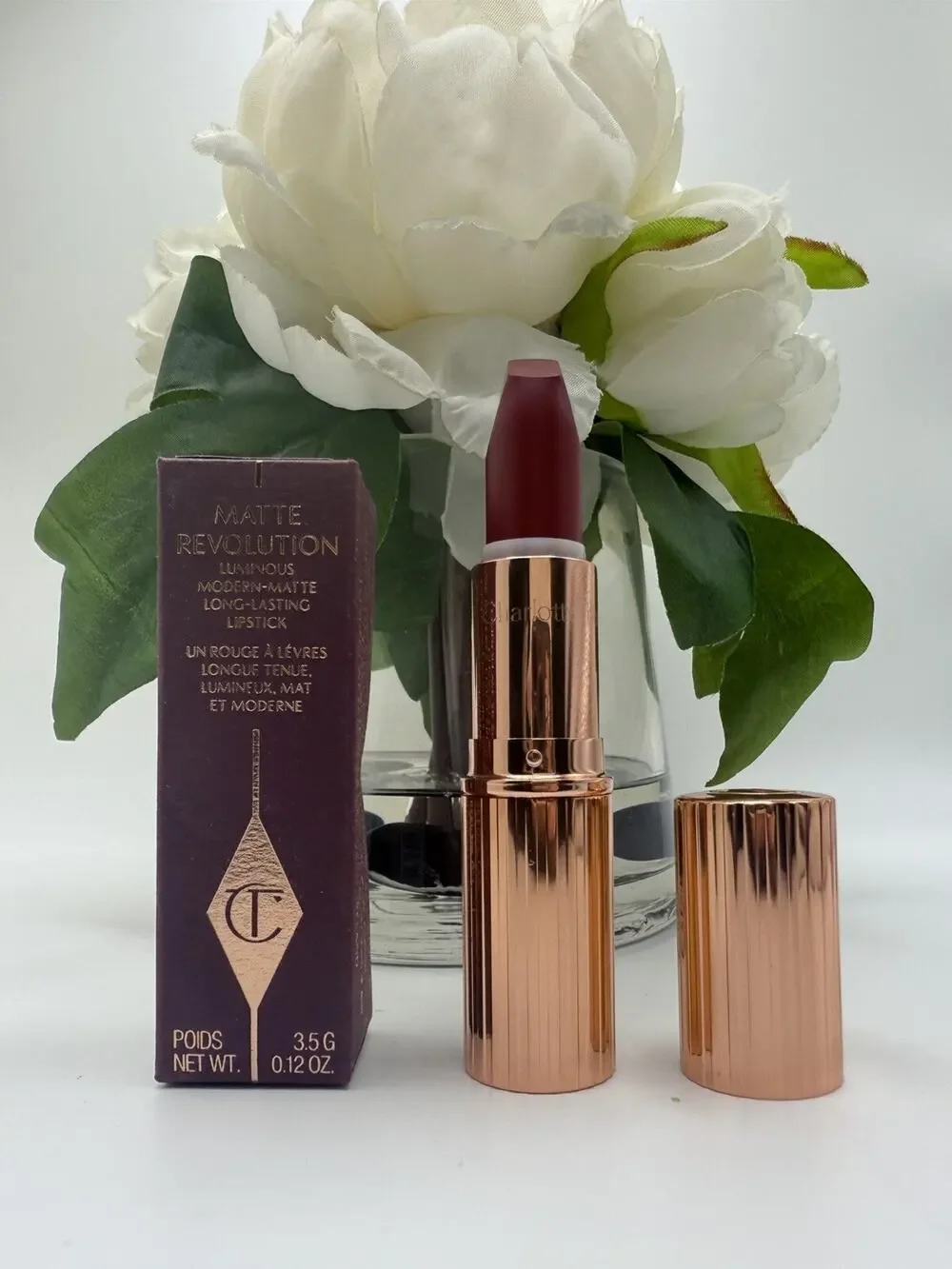 Charlotte Tilbury Matte Revolution Luminous Matte Lipstick Red Carpet Red 0.12oz